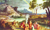 «Благодарение Ноя», И. А. Кох, 1803. Государственная галерея, Франкфурт-на-Майне